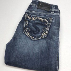 Stylish Blue Embroidered Women's Jeans